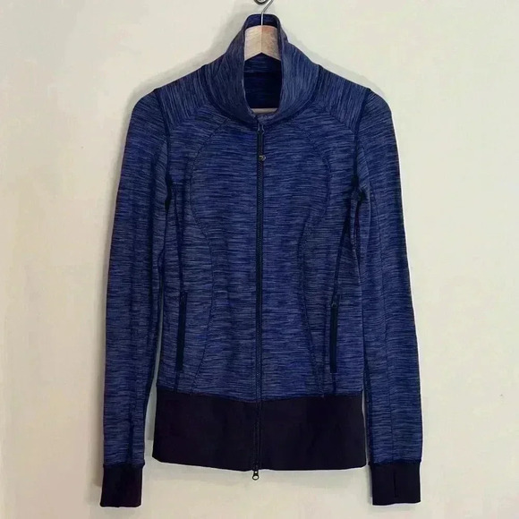 RARE Lululemon Full Zip Nice Asana Jacket - Wee Are From Space Cadet Blue - Picture 7 of 16